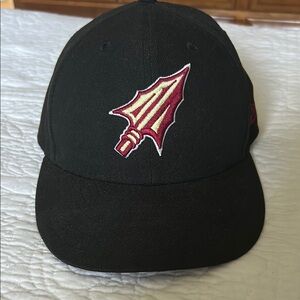 New Era Black Cap with Embroidered Design